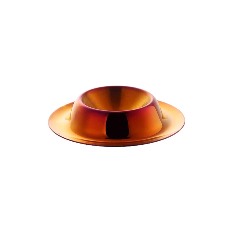 

Stainless Steel Round Egg Cup Holder Breakfast Dessert Ice Cream Tray Plate Tool H3CF
