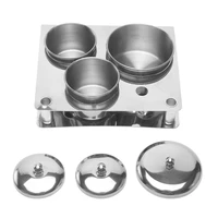 3pcs for liquid powder cans base with lids nail tips cups set equipment cosmetic manicure tools stainless steel dappen dish