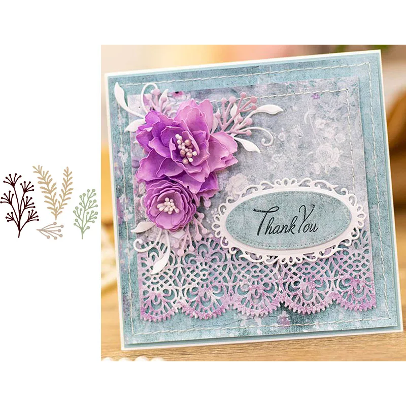 Винтажные кружевные растительные металлические штампы для скрапбукинга и