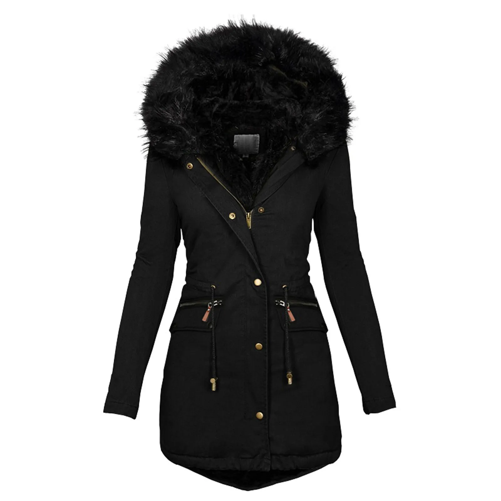 

Parka Coat Women Winter Warm Korean Style Fashion Jacket Coat Quality Hooded Casual Thicker Solid Slim Jacket Overcoat Mujer