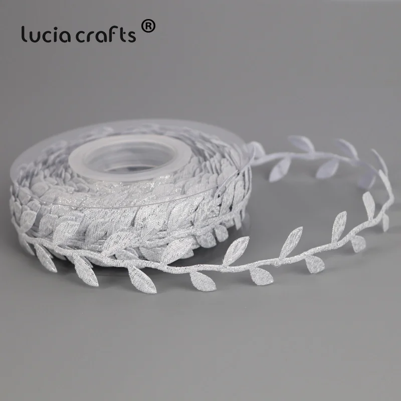 Lucia crafts 1 рулон/лот(10 метров/рулон) 30 мм листья отделка украшения лист ленты DIY ткань аппликации швейная одежда Q0708