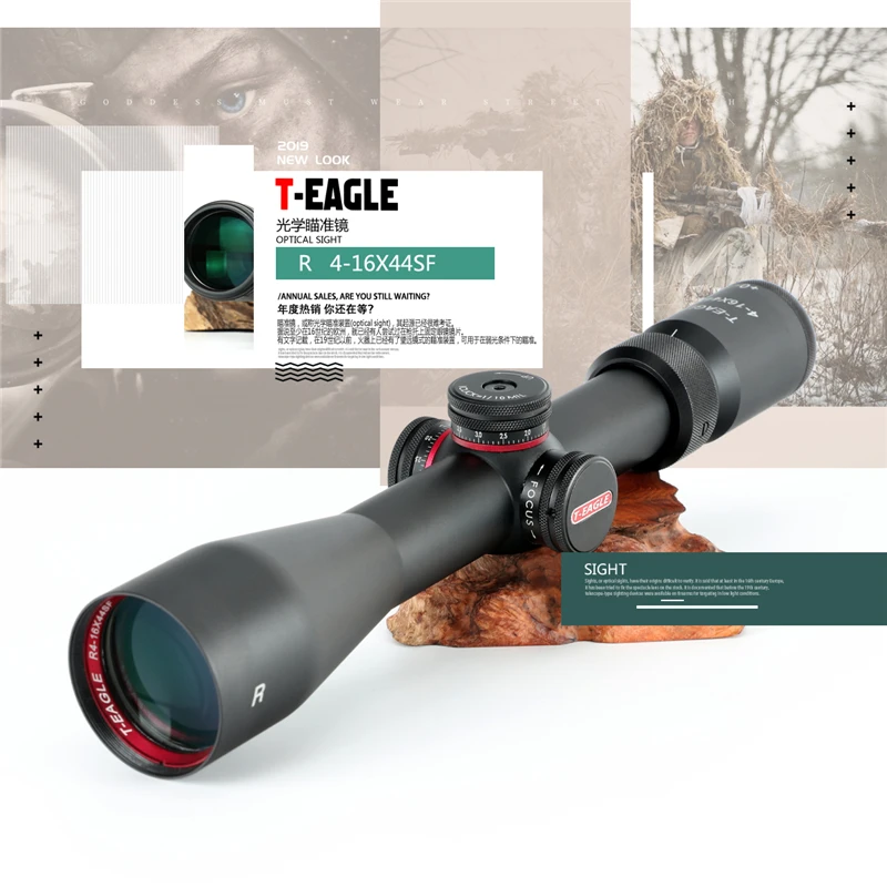 T-EAGLE R4-16X44SF охотничий прицел тактический оптический полный Размеры Mil-точечный