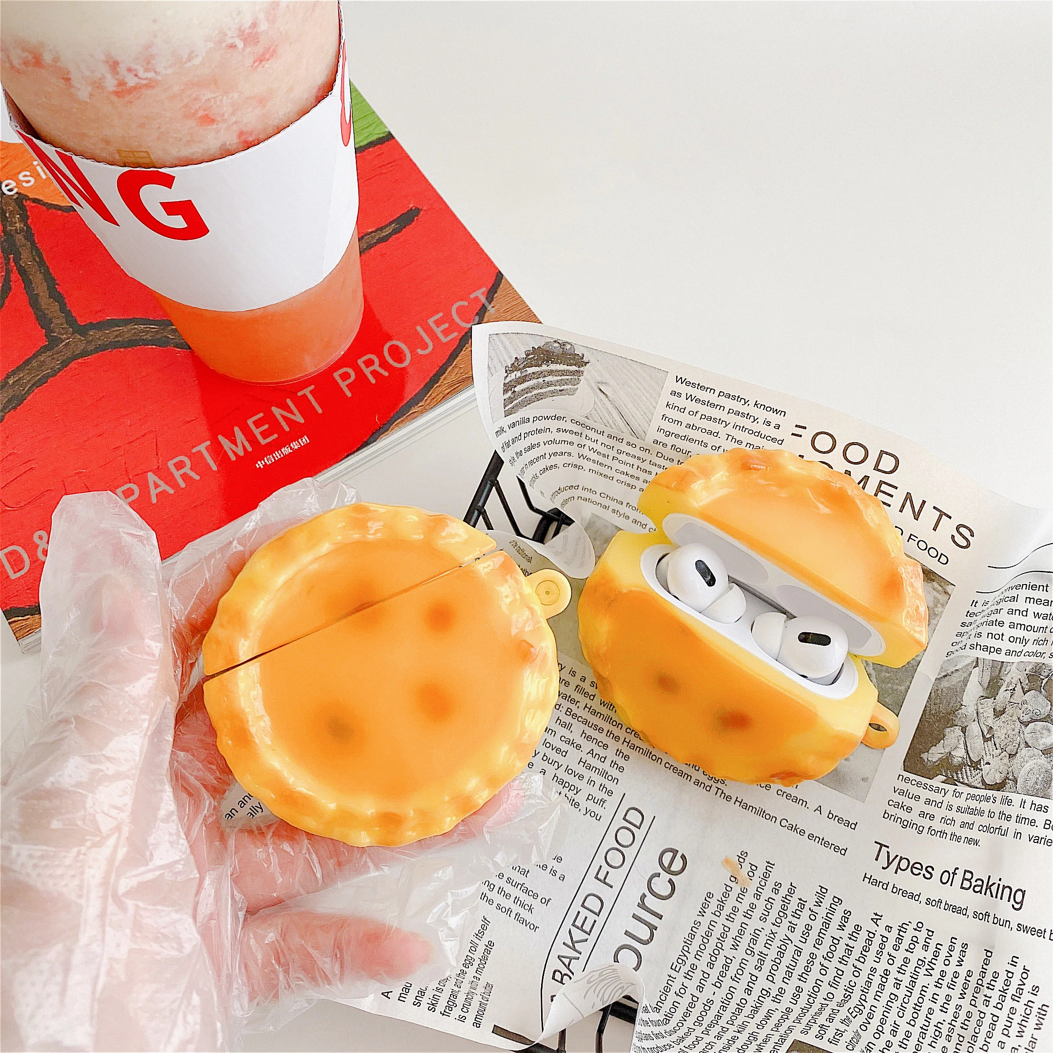 

For Airpods Pro Case 3D Egg Tart Earphone Cases For Apple Air Pods Pro 1 / 2 / 3 Wireless Headphone Cover Bags