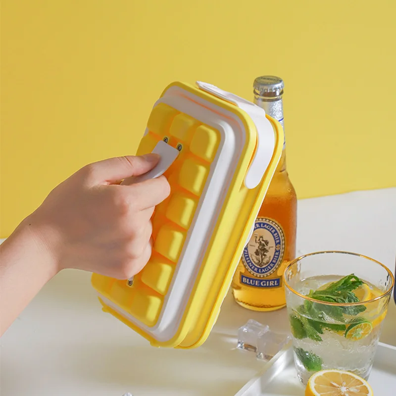 

Portable Ice Cube Mold With Cover Kitchen Gadgets Quick Making Ice Kettle Ice Tray DIY Ice Cream Whiskey Sealed Household Tools