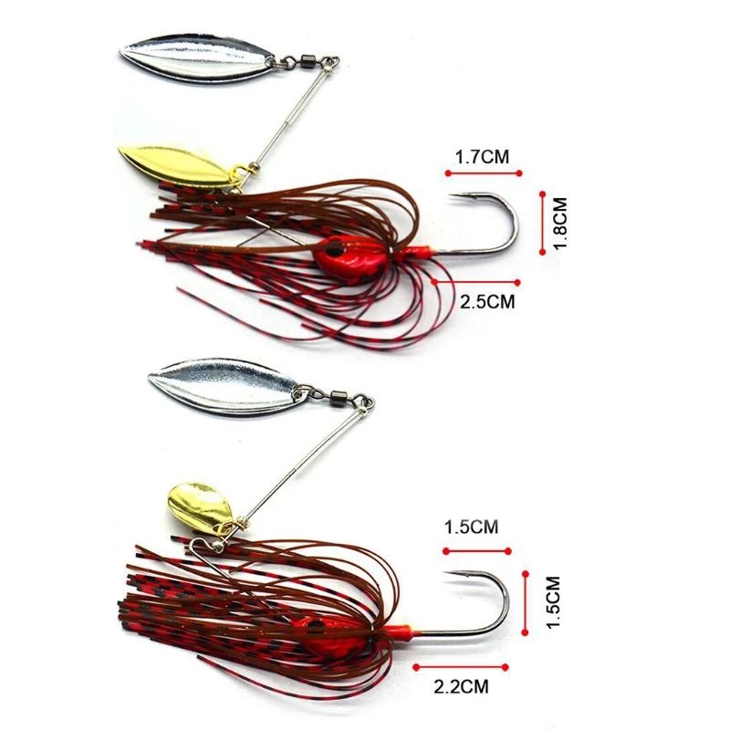 

Spinner Bait 12g/17g Metal Hard Fishing Lure Spinnerbait Pike Swivel Fish Tackle