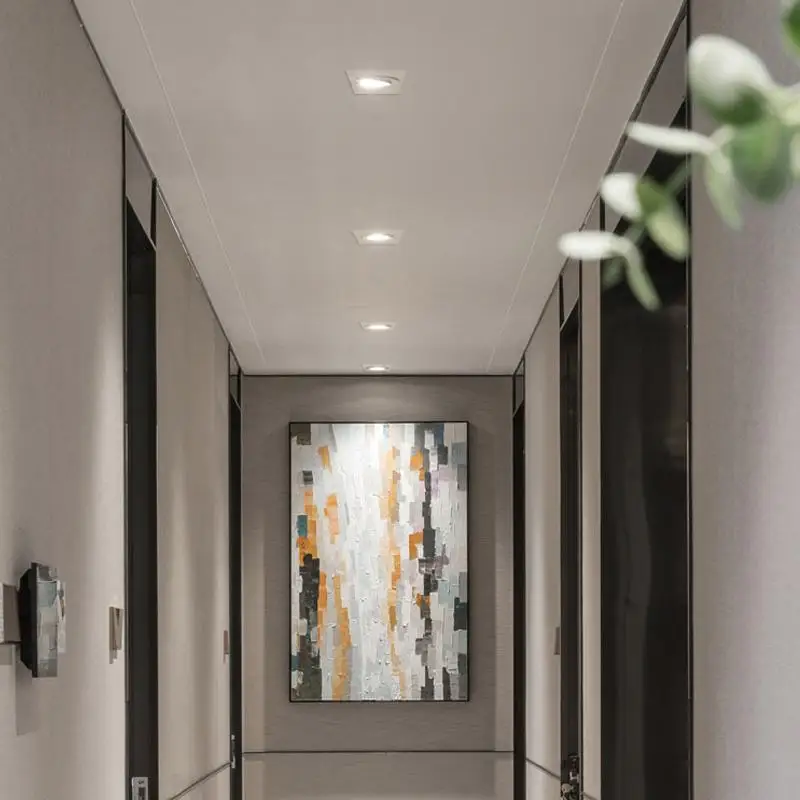 

3.5W 68 LED Square LED Ceiling Light Non-dimmable Recessed Downlight AC220-240V Home Indoor Lighting
