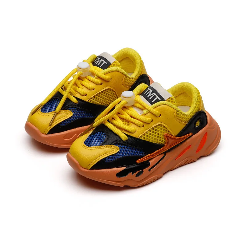 

2021 Summer Kids Boy Shoes Casuals Slip-On Mixed Colors Fashion Concise Flat Heels Air Mesh Non-slip Breathable Cute Sneakers