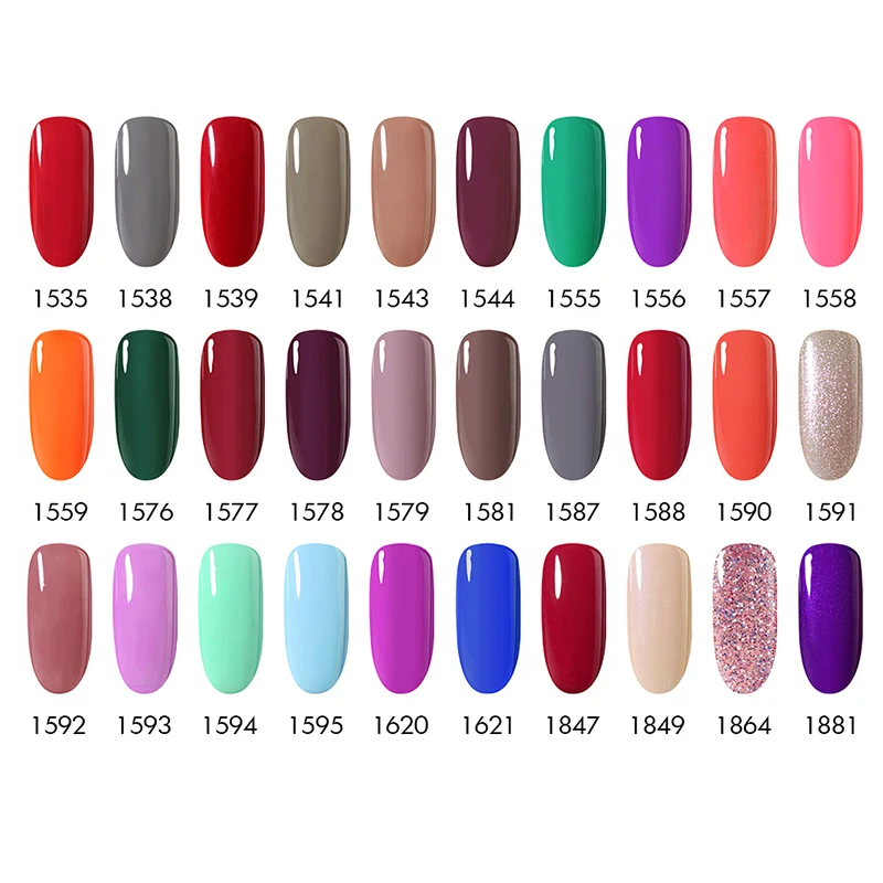 Новинка красно розовая серия светодиодных лампочек NAILCO Набор лаков для