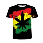 Летняя уличная мода 2021, простая и простая повседневная 3D Рубашка С Рисунком Листьев, футболка с коротким рукавом