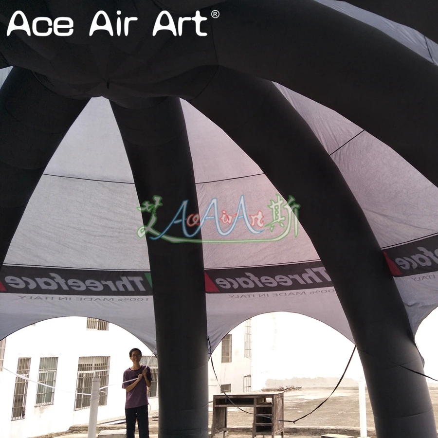 Гигантская надувная палатка 10 м в виде паука тентиж 8 ножек воздушный купол шатер