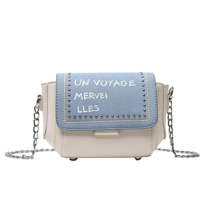 

European style 2021 Fashion New Handbags Quality PU leather Women bag Retro Lady Hand bag Rivet Shoulder Female Messenger bag