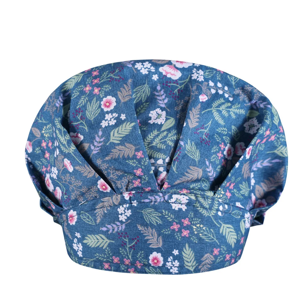 

Unisex Fashion Cotton Print Nurse Adjustable Hat Unisex Scrub Cap For Beauty Salon Pharmacy Lab Pet Doctors Caps 2021 New