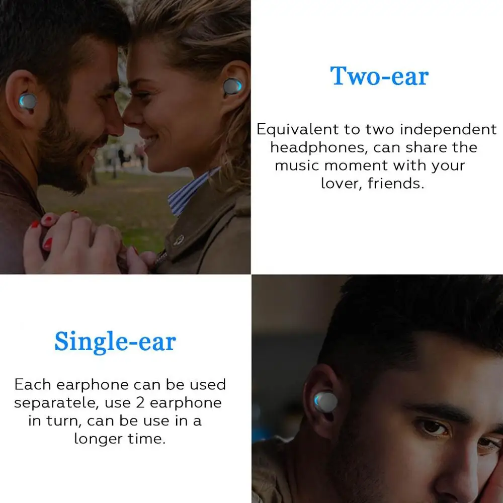 CALETOP TWS Bluetooth 5,0 беспроводные мини наушники с двумя микрофонами IPX8 спортивная Гарнитура для плавания 3000 мАч зарядная коробка