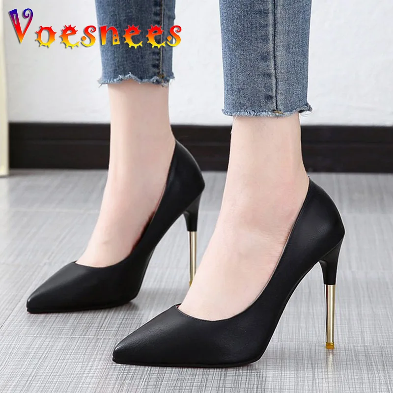 

Женские туфли-лодочки Voesnees, Новинка весна-осень 2021, туфли-лодочки на шпильке 11 см с острым носком, модные женские туфли на высоком каблуке