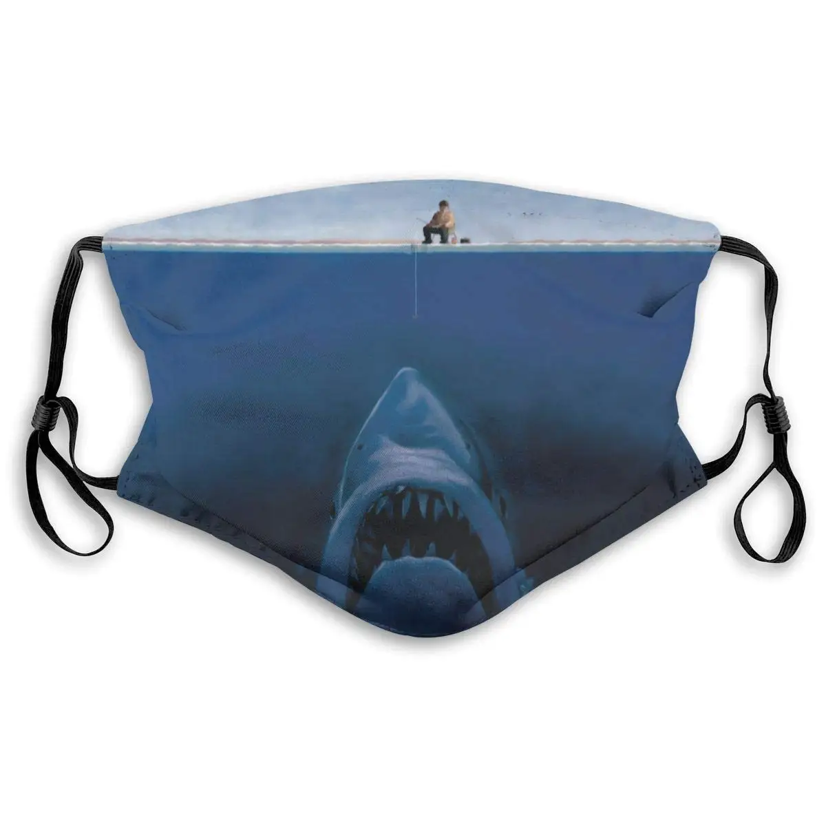 

Fishermen Is Fishing The Shark Washable Reusable Mask, Anti Dust Half Face Mouth Mask For Kids Teens Men Women With Adjustable