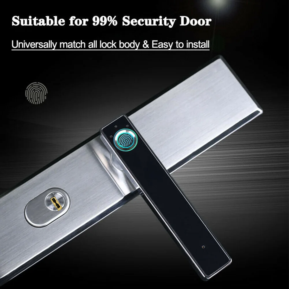 

1pair Fingerprint Handle Home Security Electronic Smart Keyless Semiconductor Zinc Alloy Door Lock Apartment Office Universal