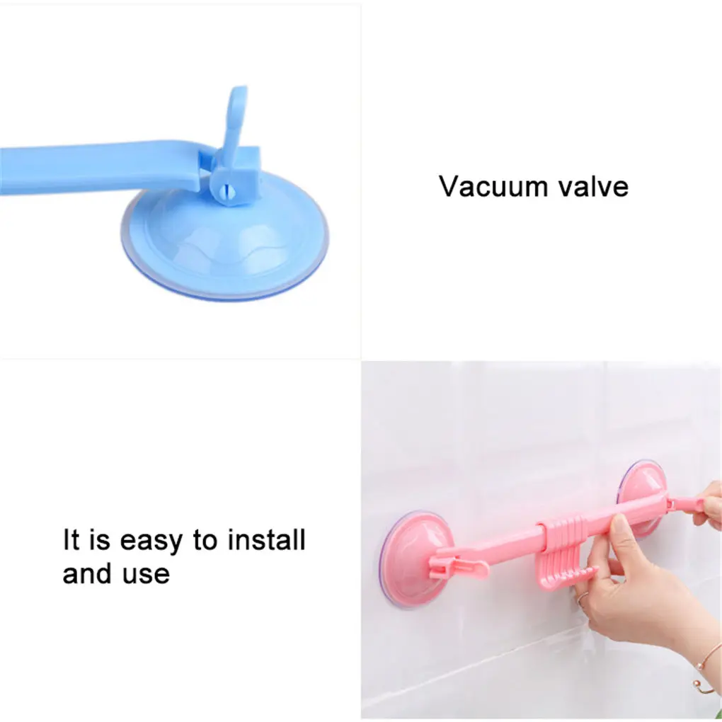 

Towel Spoon Rack Suction Cup 6 Hooks Bathroom Kitchen Wall Door Non-trace Strong Holder Sucker Hanger