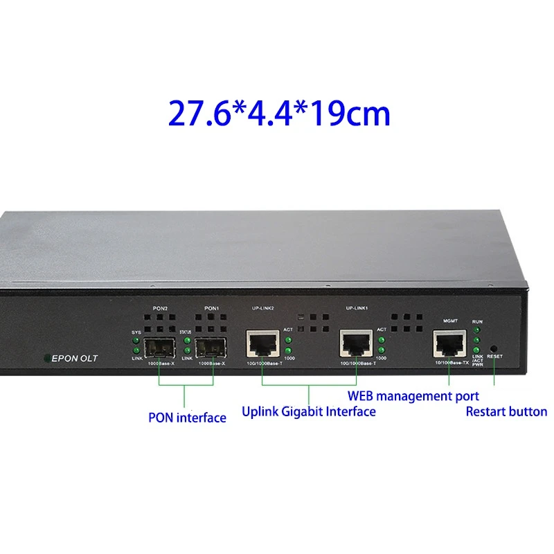 EPON OLT 2 порта волоконно оптическое оборудование 1 25G профессиональная портативная
