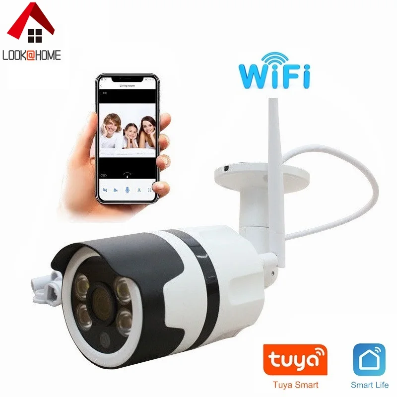 

1080P CCTV Камера s с поддержкой Wi-Fi IP Камера Tuya Smart приложение на открытом воздухе Водонепроницаемый видеонаблюдения Пуля CCTV Камера