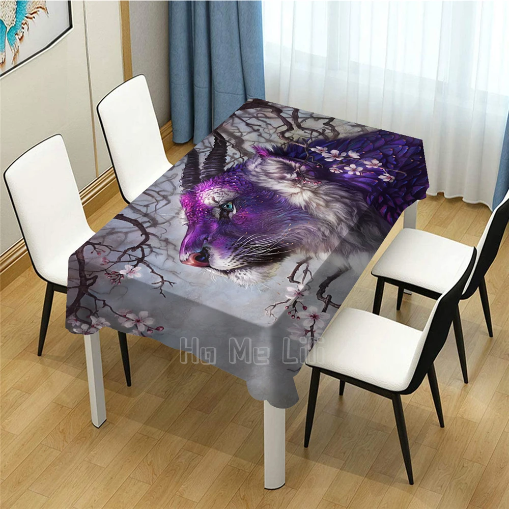 

Fantasy Creatures Design Holiday Tablecloth Unique Dining Accessories