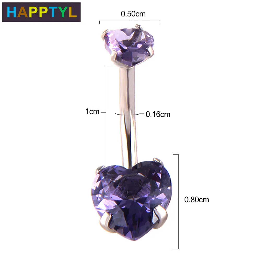 HAPPTYL 316 медицинские болтающиеся кольца из нержавеющей стали с пуговицами для