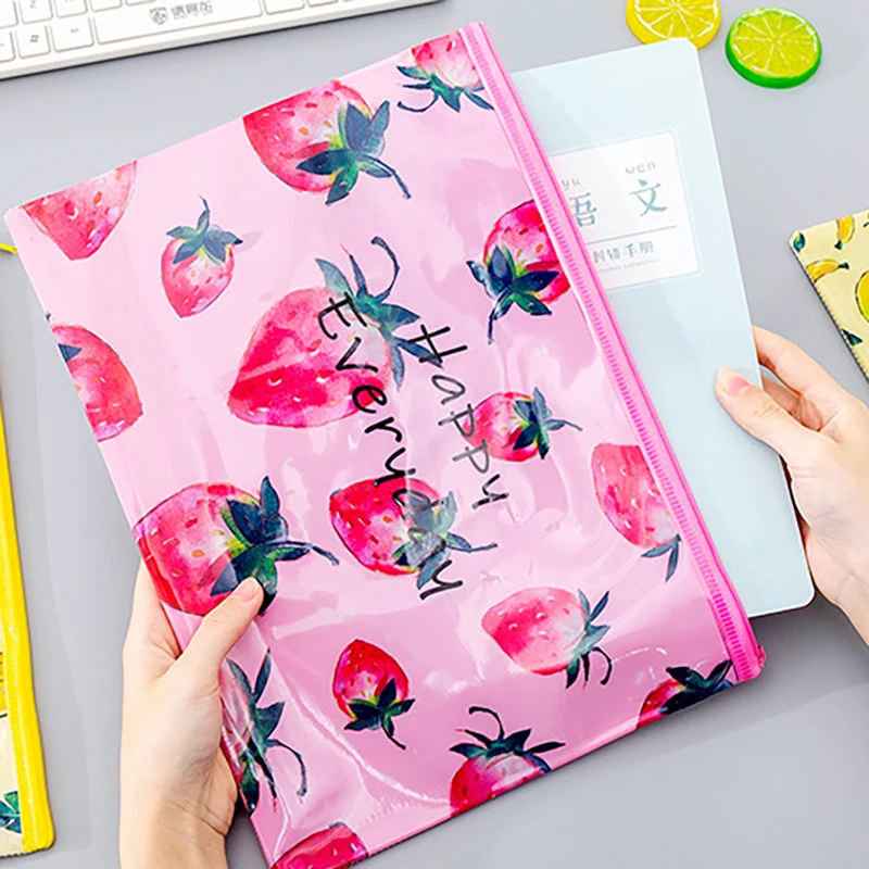 Чехол для карандашей с фруктами сетчатый большой из ПВХ | Канцтовары офиса и дома