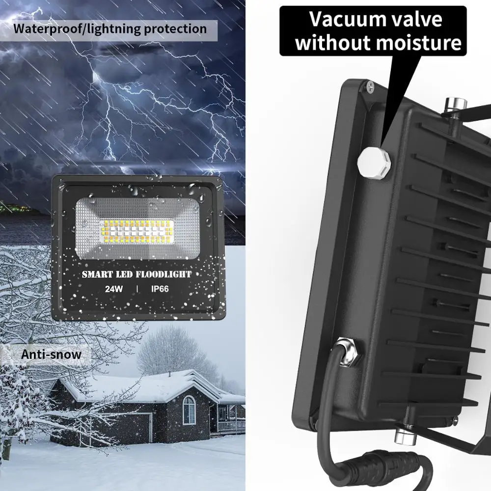 2 шт. Smart LED потолочные светильник напольный RGB 24 Вт Bluetooth APP Group Управление IP66 сад