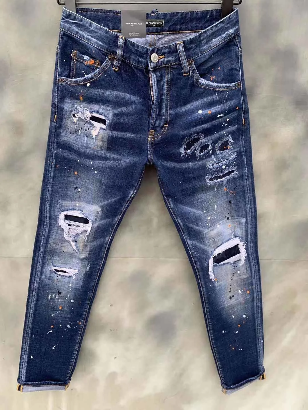 

Новинка 2021, облегающие мужские джинсы DSQ, базовые повседневные джинсовые брюки, женская брендовая одежда DSQ9118