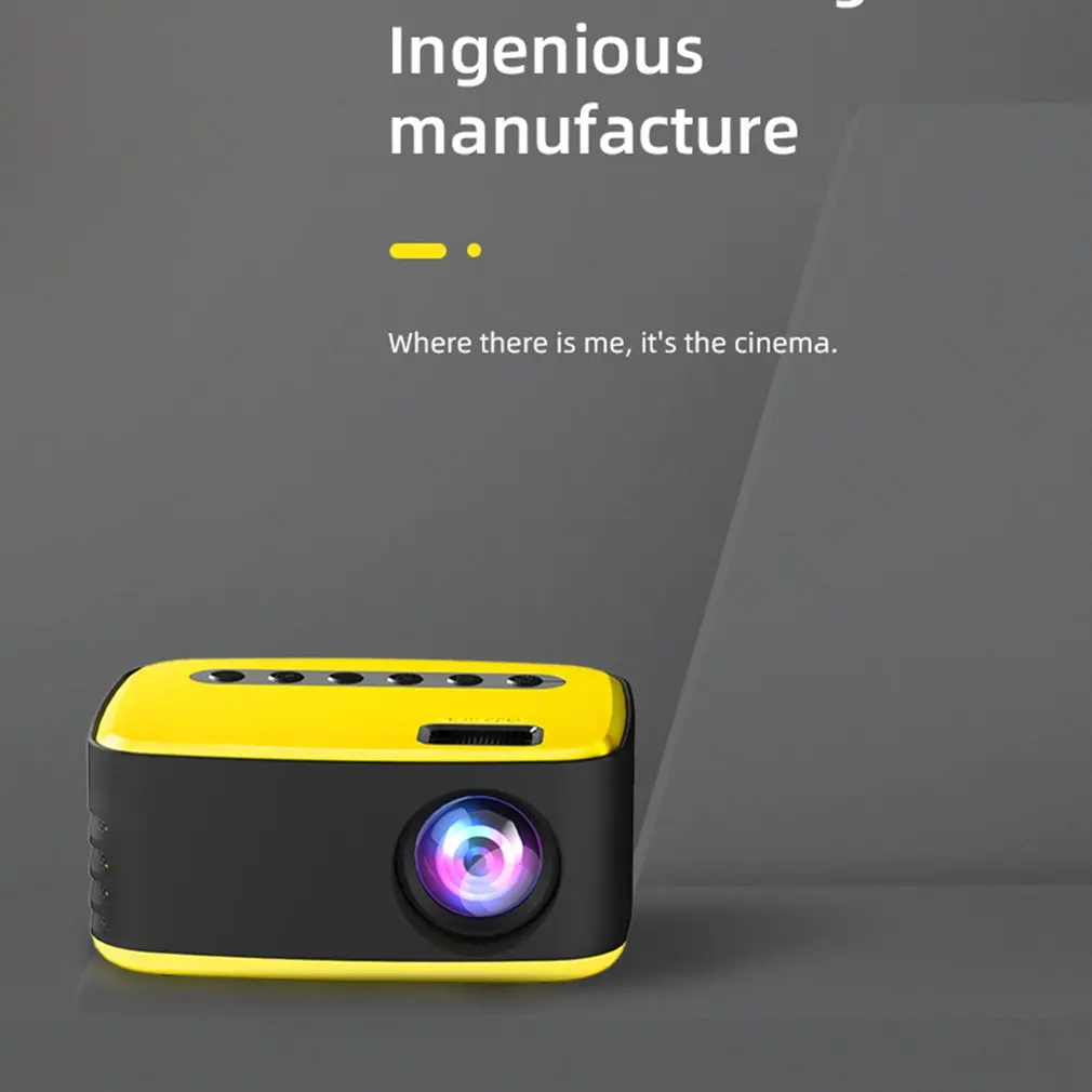 

US T20 Mini Portable Mini Home Theater Projector 3D High Definition 1080P LED Cinema For Earphones Computers Set‑top Boxe