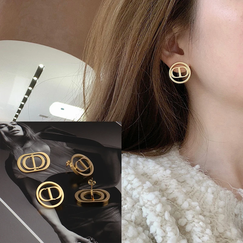 

Women's stainless steel necklace chain Thick necklace for women punk choker necklace gold Letter Necklace