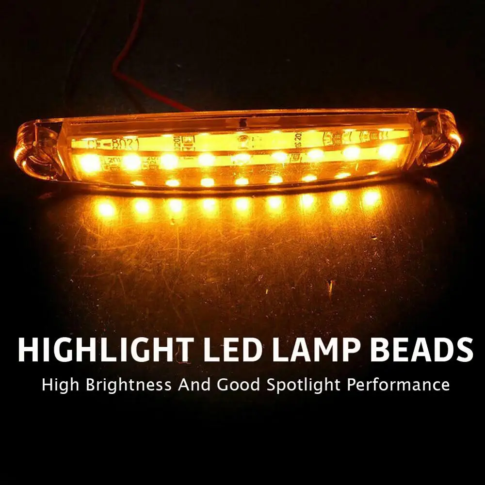 

30Pcs Amber 9-LED Rear Side Lamp Truck Trailer Lorry Sealed Side Marker Clearance Light