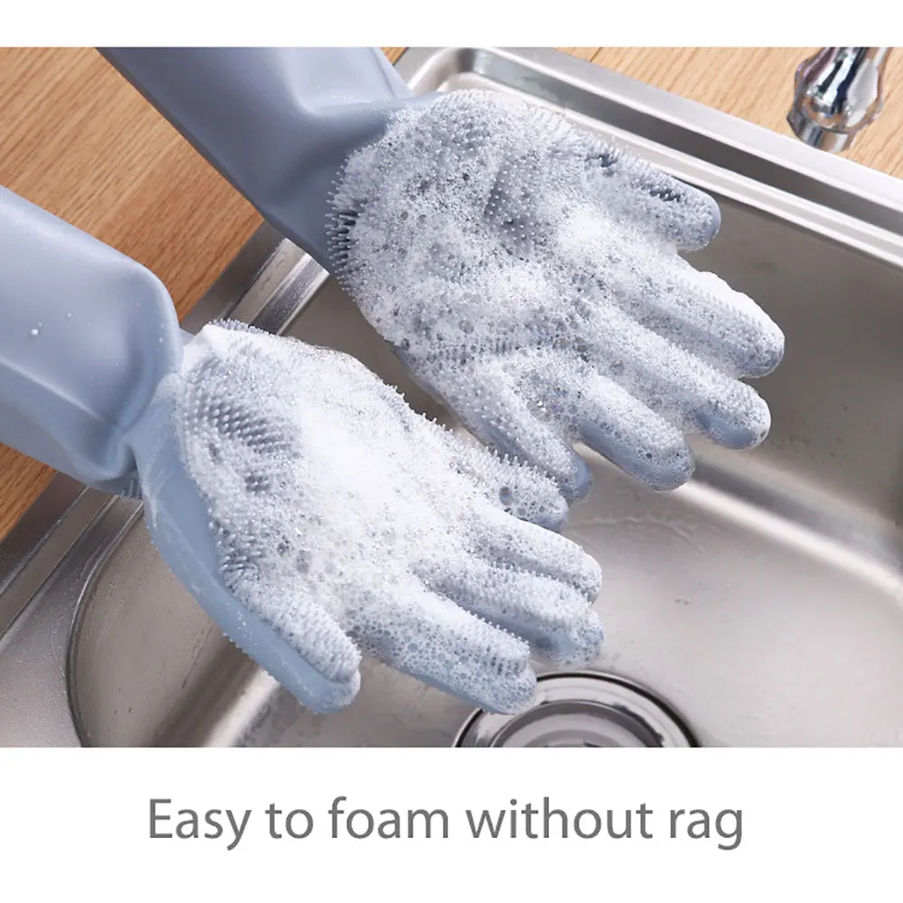 Silicone world Cleaning Gloves Multifunction Dish Washing For Kitchen Household Clean Tools | Дом и сад