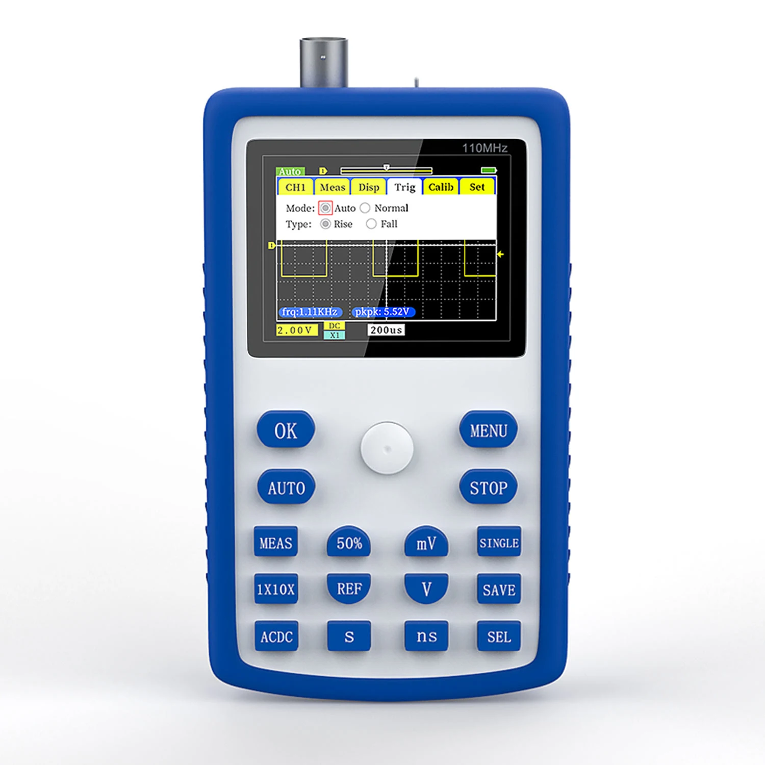 

FNIRSI-1C15 2.4Inch Screen Digital Oscilloscope 500MS/S Sampling Rate with 110MHz Bandwidth 1KHz/3.3V Multipurpose Oscilloscopes