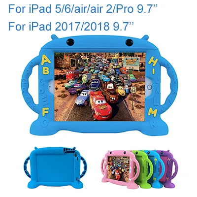 5410BU CHINFAI противоударный детский безопасный Чехол для iPad Air 2, чехол с ручками для iPad mini, водонепроницаемый силиконовый чехол для iPad Pro 10,5 - Цвет: 5410BU