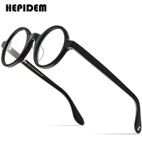 hepidem acetate optical glasses frame men retro vintage round prescription eyeglasses nerd women spectacle myopia eyewear zolman