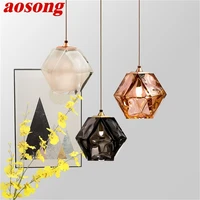 aosong nordic creative pendant light modern ball shape led lamp fixture decorative for home living room