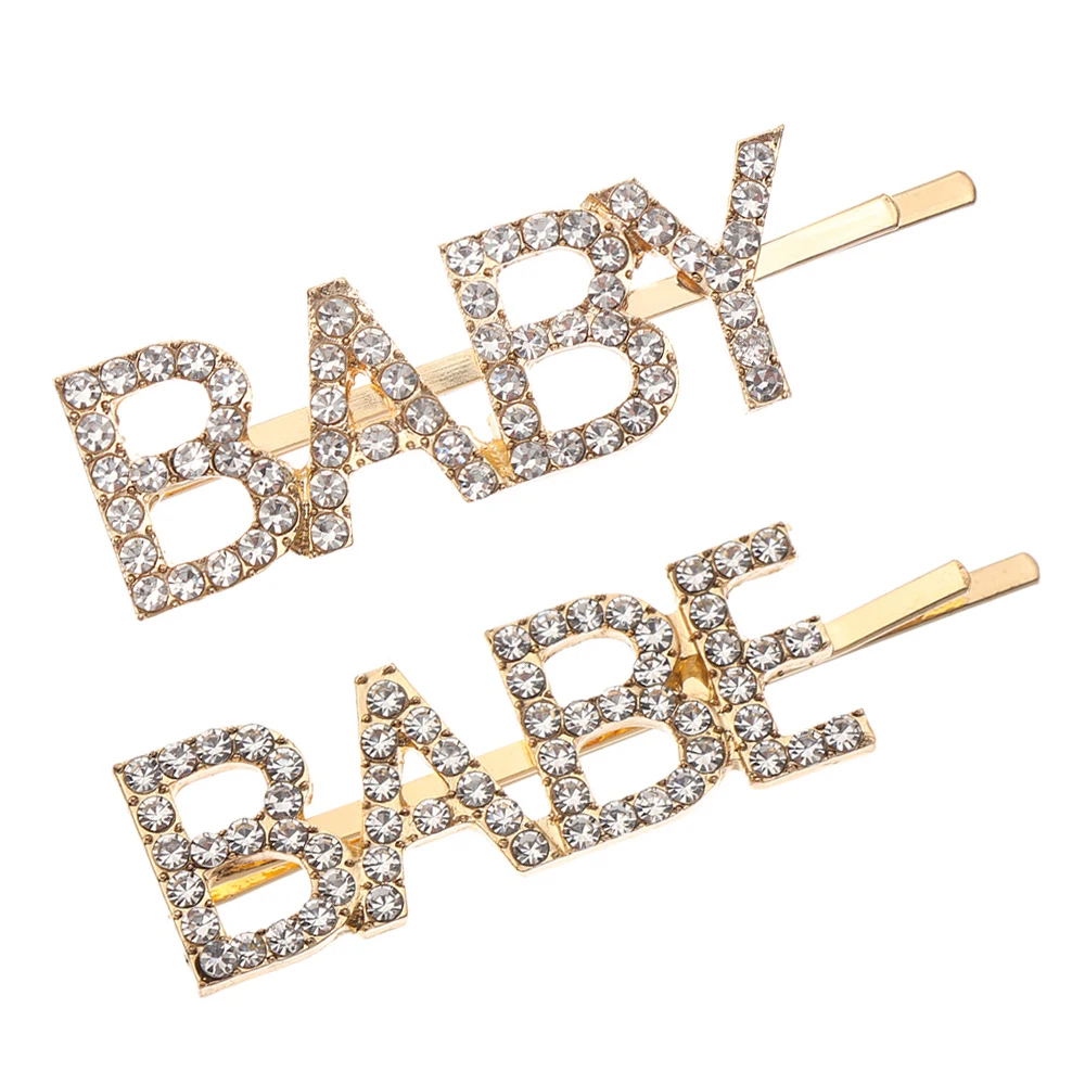 1 шт. стразы для женщин и девочек заколка волос с буквенным принтом кристаллами