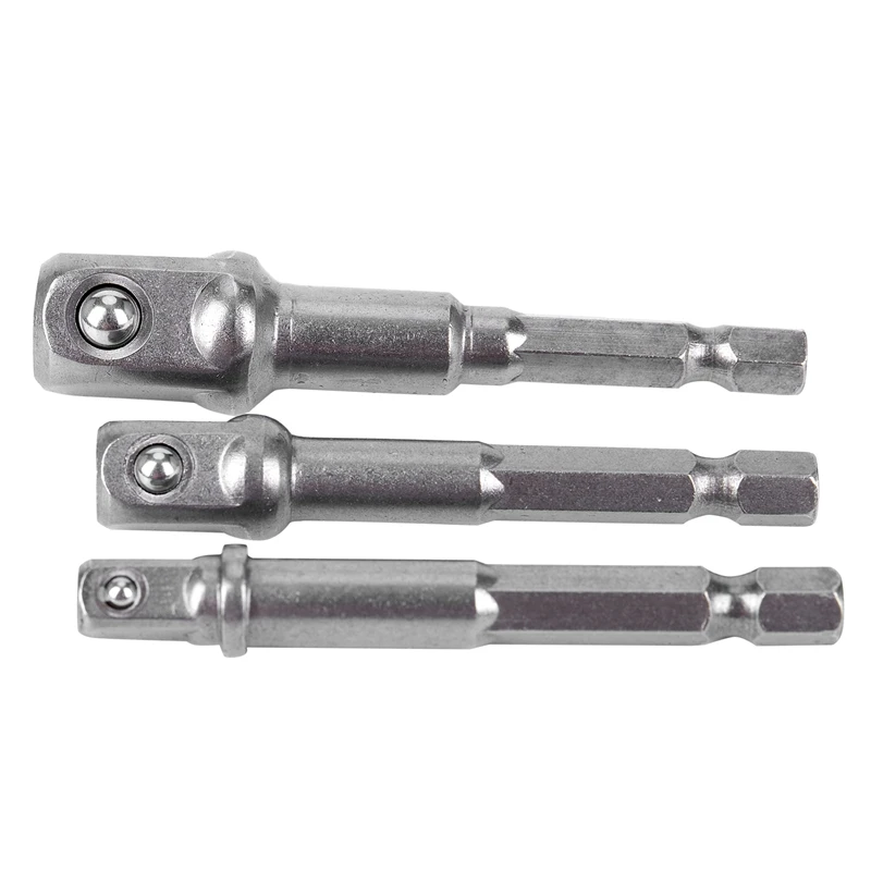 Promotion! 3Pcs/Set 1/4 inch 3/8 1/2 Hex Power Drill Driver Socket Wrench Adapter Extension Bar Bit 65-72mm | Инструменты