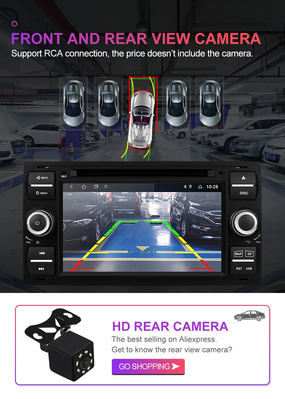 Isudar 2 Din Android 9 авто радио для Ford/Mondeo/Focus/Transit/C-MAX/S-MAX/Fiesta автомобильный DVD мультимедиа GSP 8 Core ram 2 Гб rom 32G