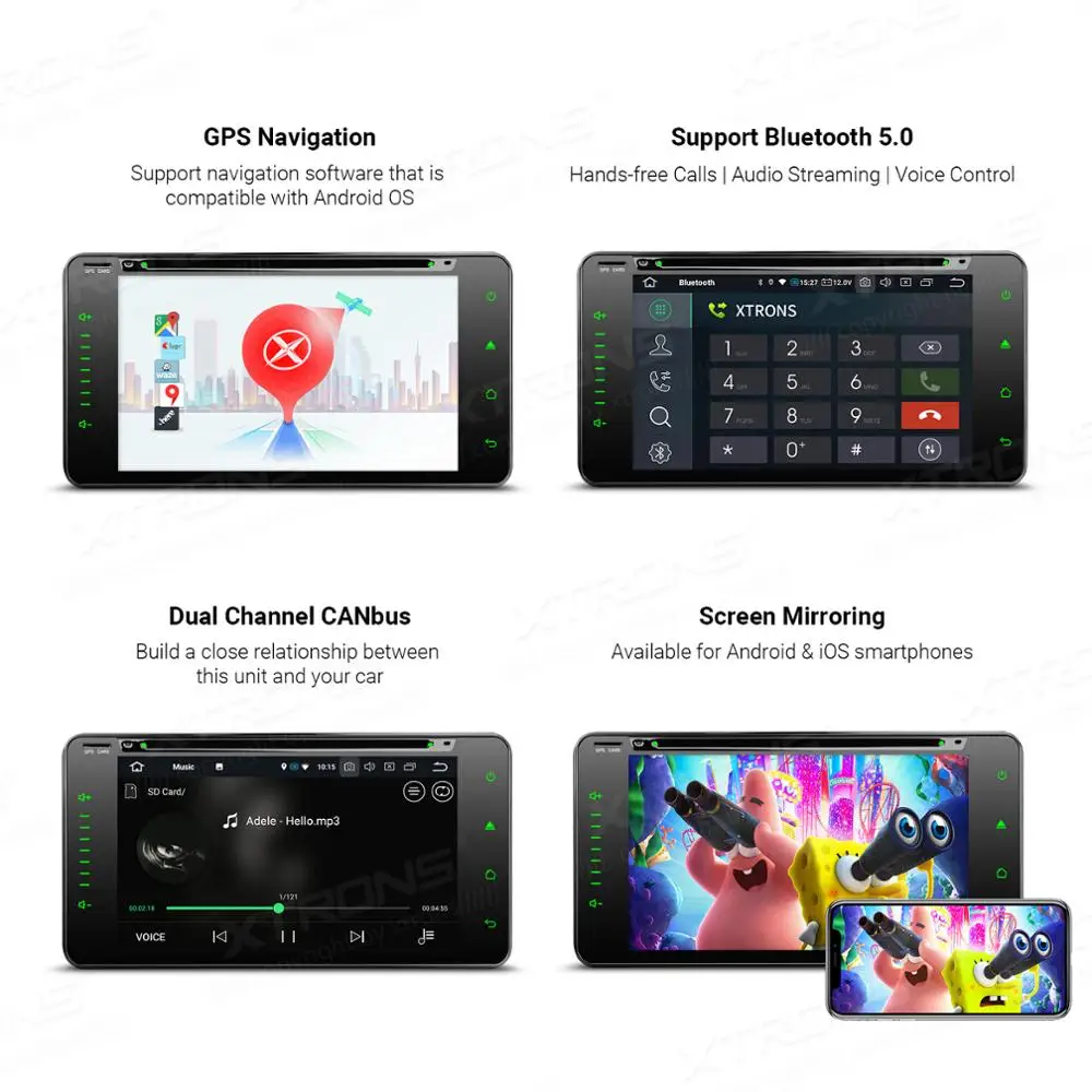 XTRONS 6 95 ''Android 10 0 Octa Core автомобильный DVD плеер радио GPS для Toyota RAV4 Corolla Vios Hilux Terios Land