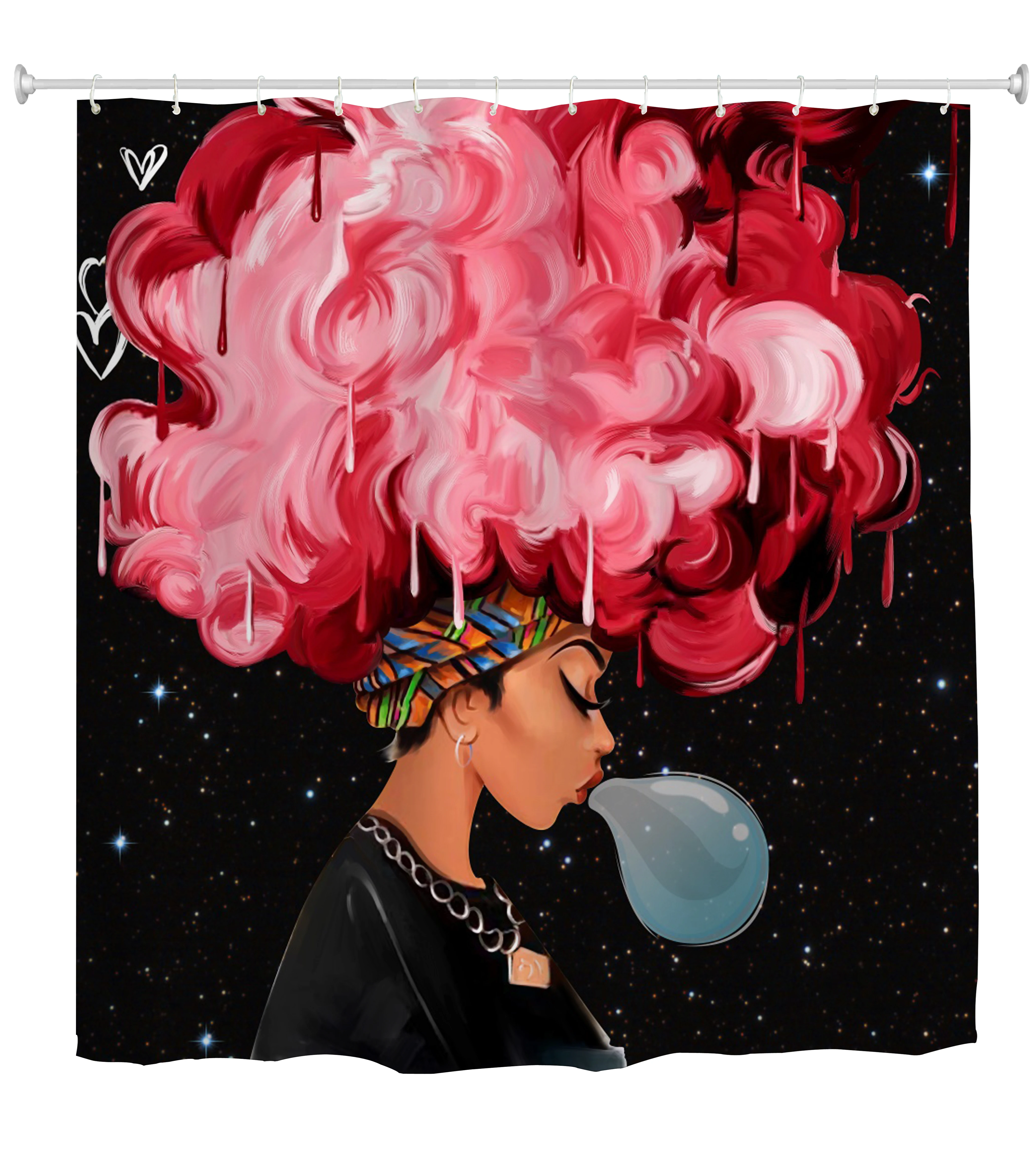 3D печать для ванной с крючками ткань из полиэстера|cortinas de bano|rideau douchecurtains waterproof |