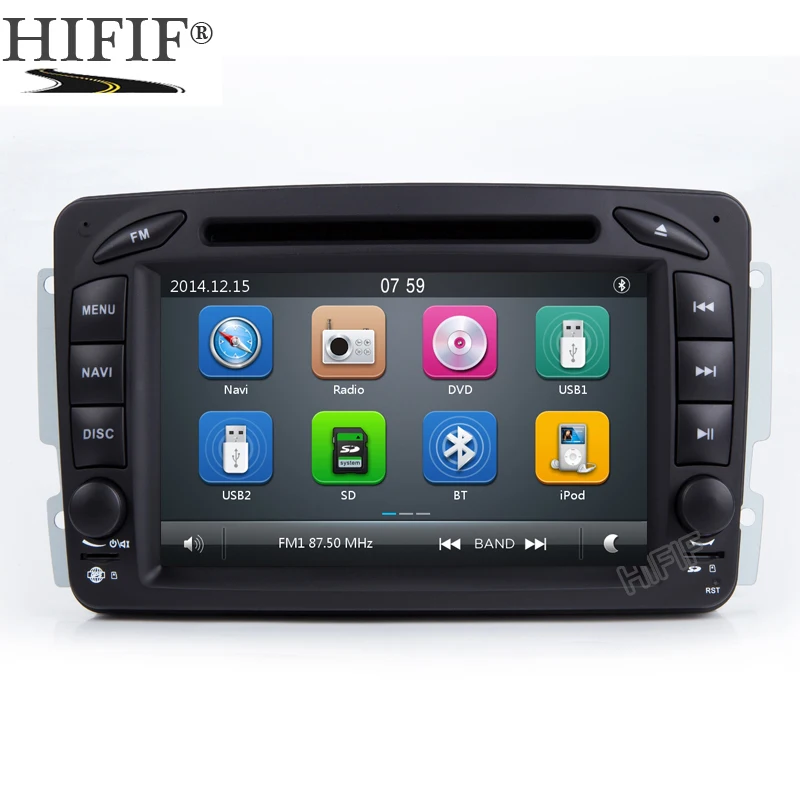 2 Din 7-дюймовый автомобильный DVD-плеер для Mercedes/Benz/CLK/W209/W203/W168/W208/W463/W170/Vaneo/Viano/Vito/E210/C208