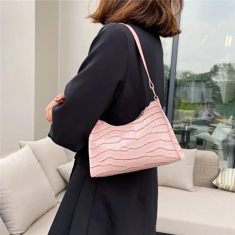

Handbag for Women 2020 Fashion Exquisite Shopping Bag Retro Casual Women Totes Shoulder Bags Female Leather Solid Color Chain