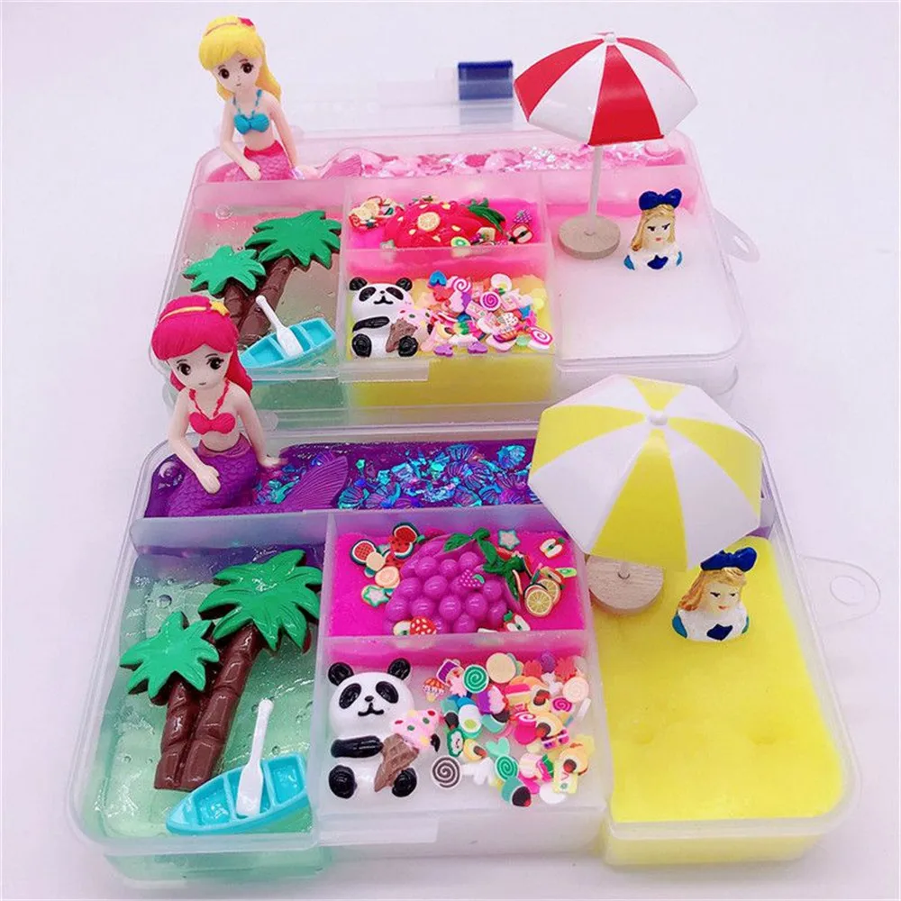 Детские очаровательные Slime мягкая глина для удаления слизи с кристаллами в грязи