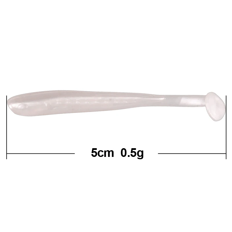 Смарт-10 шт./упак. для рыбалки мягкие блесны на удочку 50 мм 0 5g T хвост приманки