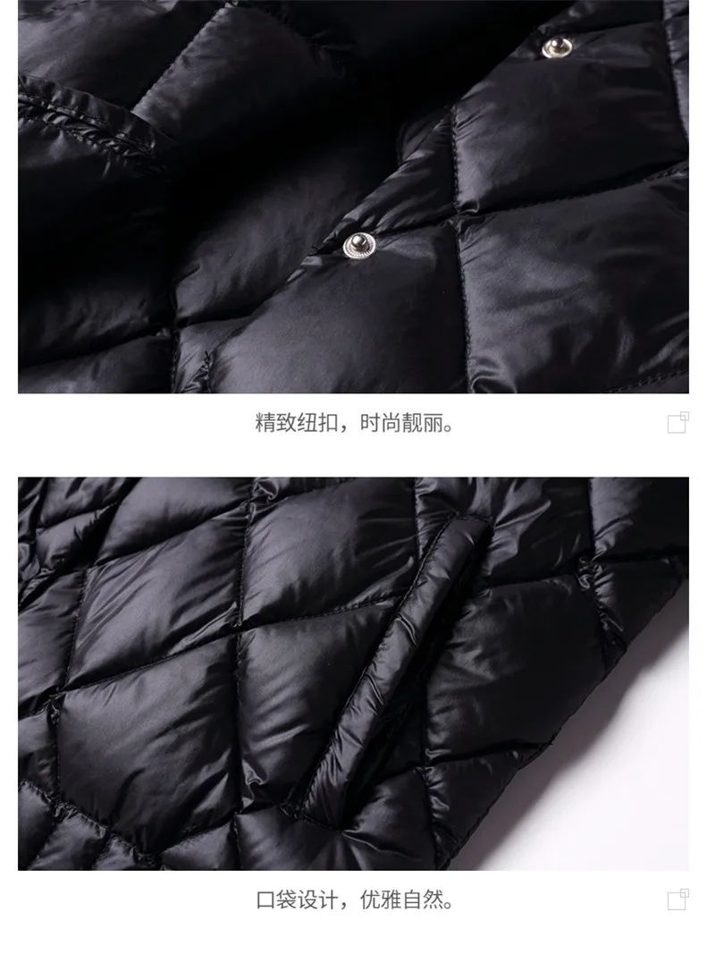 Женский белый пуховик Mujer короткая парка с бриллиантами ультра светильник