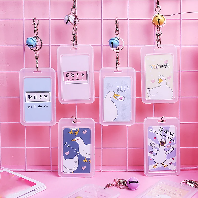 

Bank Credit Card Holders Multicolor Badge With Retractable Reel Work Card Cover Girl Students Bus ID Identity Cards Case