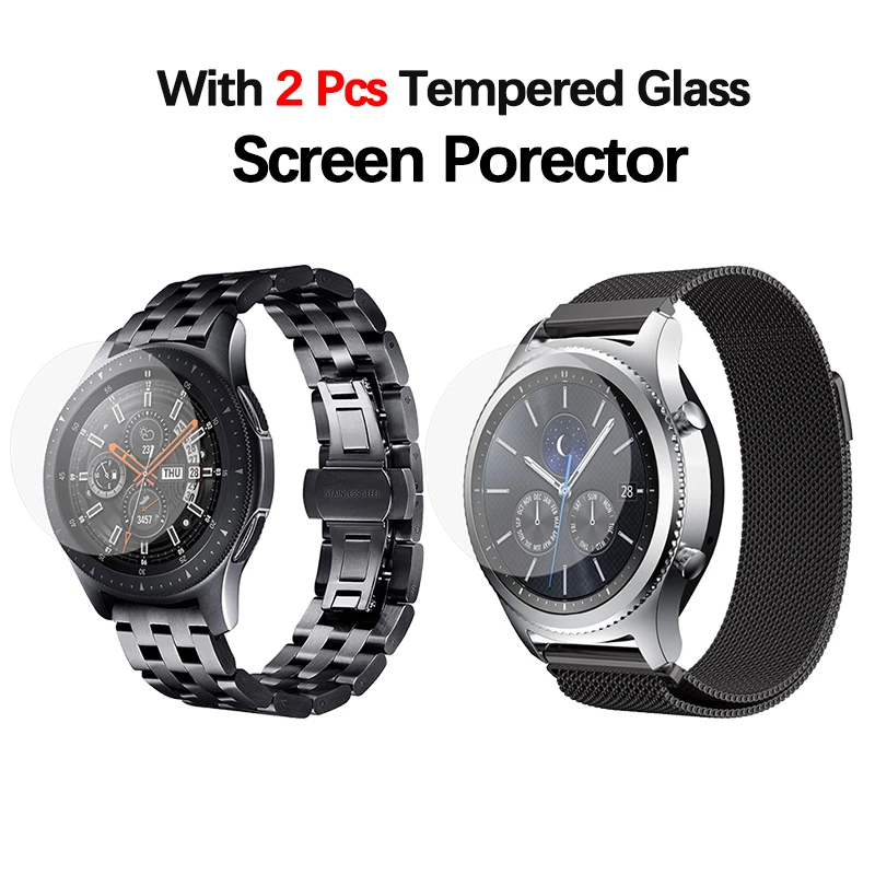 22 мм Универсальная Миланская петля для samsung gear S3 Classic/S3 Frontier/galaxy watch 46 мм регулируемый ремешок из нержавеющей стали