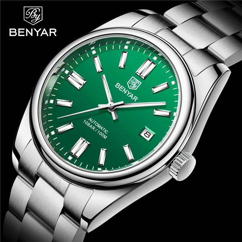 BENYAR Luxury Brand Automatic Military Watch Men Fashion Business Mechanical Wristwatches Waterproof Luminous Clock Reloj Hombre