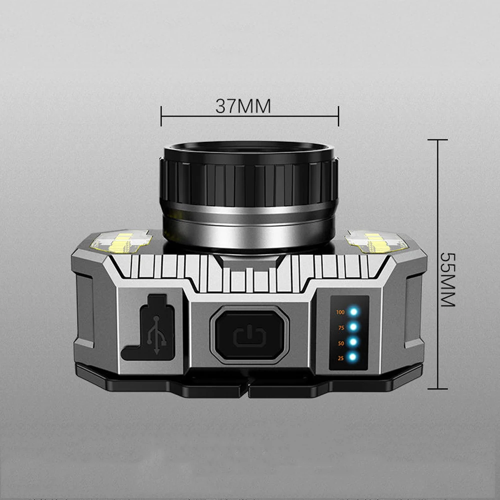 

LED Headlamp Strong Light Super Bright Head-Mounted Flashlight Outdoor Household Long-Range Rechargeable Night Fishing Headlight